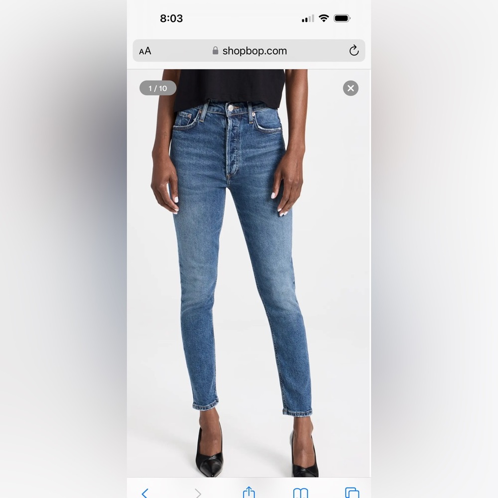 Agolde Nico high rise crop Jean